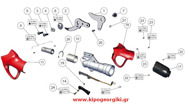 Spare Parts for the Felco 802 HP Electric Pruner